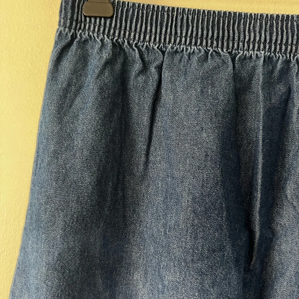 Vintage Embroidered Denim Skirt - Blue - Picture 5 of 11